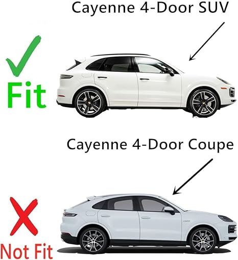 Tempered Passenger Right Side Front Door Window Glass Compatible with Porsche Cayenne SUV 2019-2024 Models (Not For Coupe)