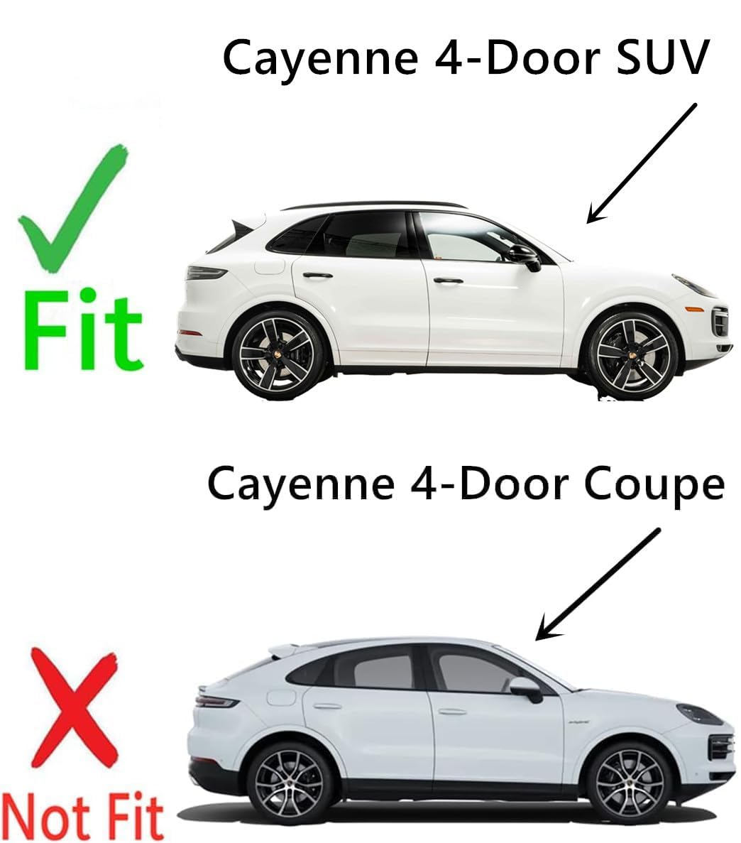 Laminated Passenger Right Side Rear Door Window Door Glass Compatible with Porsche Cayenne SUV 2019-2024 Models (Not For Coupe)