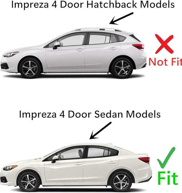 Back Window Heated Glass Compatible with Subaru Impreza 4 Door Sedan 2017-2023 Models