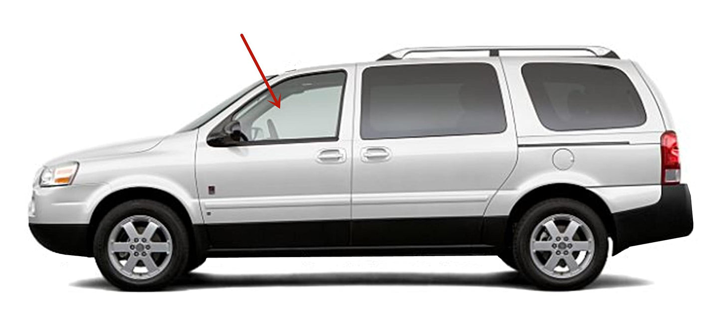 Driver Left Side Front Door Window Door Glass Compatible with Buick Terraza/Saturn Relay Mini Van 2005-2007 Models