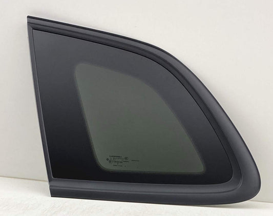 OE Black Moulding Style Privacy Driver Left Side Quarter Window Glass Compatible with Jeep Cherokee 2014-2018 Models (Not For Grand Cherokee)