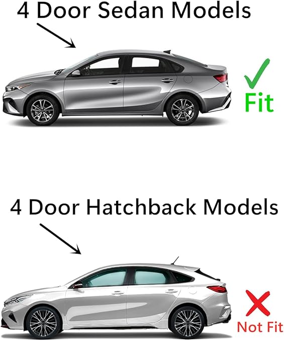 Driver Left Side Front Door Window Door Glass Compatible with Kia Forte 2019-2024 4-Door Sedan Models