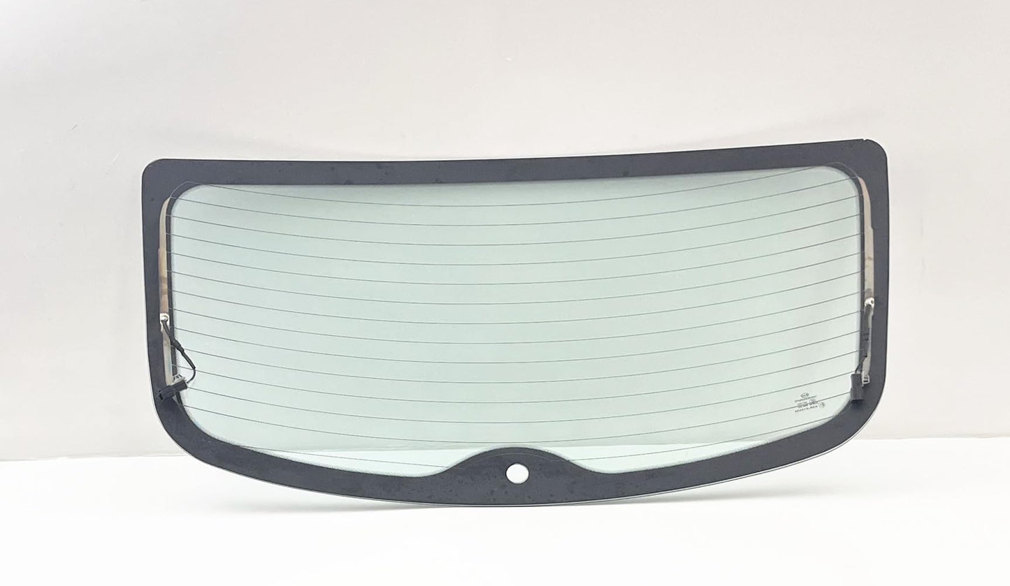 With Wiper Hole Style Heated Back Window Back Glass Compatible with Hyundai Accent 2 Door Hatchback 2007-2011 Models