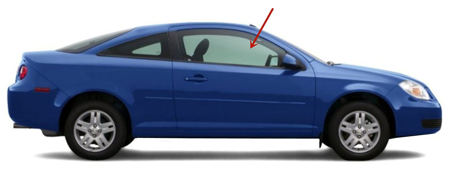 Passenger Right Side Door Window Door Glass Compatible with Chevrolet Cobalt/Pontiac G4/Pontiac G5 2005-2011 2 Door Coupe Models