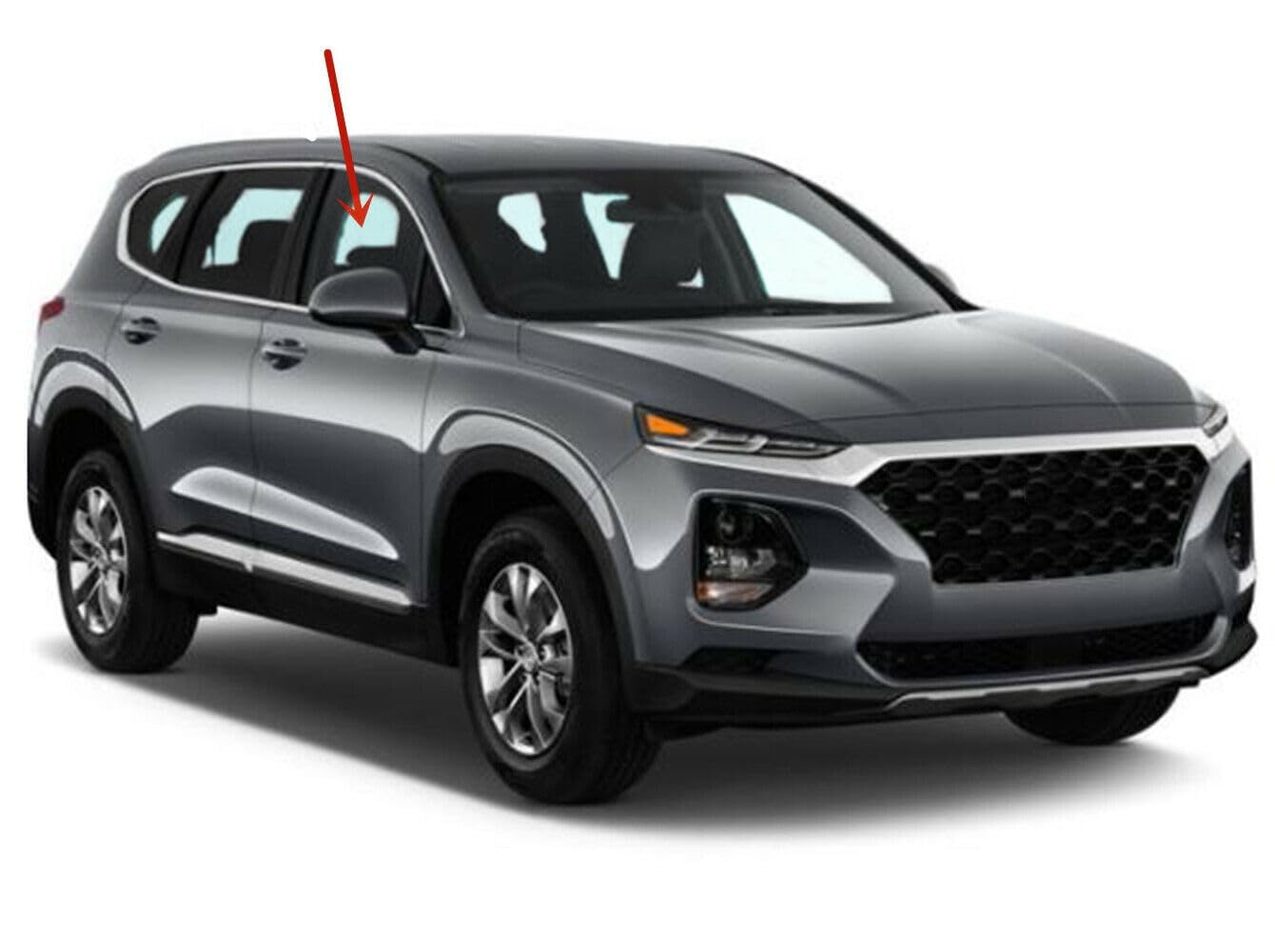 Laminated Passenger Right Side Front Door Window Door Glass Compatible with Hyundai Santa Fe 2019-2023 Models