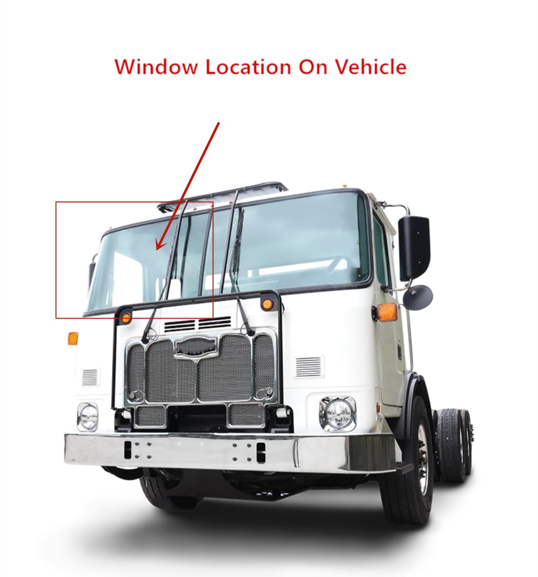 Laminated Passenger Right Side Front Windshield Window Glass Compatible with Volvo WXLL-Xpeditor 1996-2003 / White WXLL 1987-1995 / AutoCar WXLL-Xpeitor 2003-2009 / AutoCar ACX 2009-2013