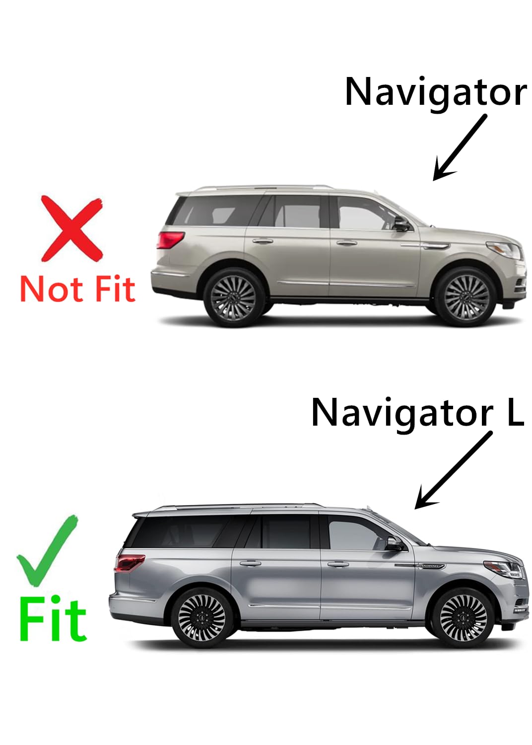 Passenger Right Side Rear Quarter Window Quarter Glass Compatible with Lincoln Navigator L 2018-2024 Long Wheel Base Models