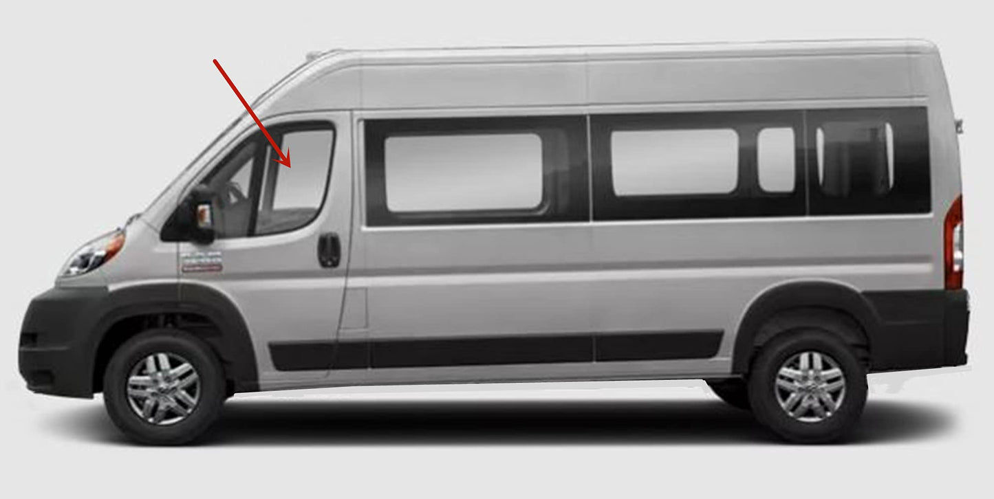 Driver Left Side Front Door Window Door Glass Compatible with Ram Promaster 1500 2500 3500 Cargo Van 2014-2025 Models (Not For Promaster City Van)