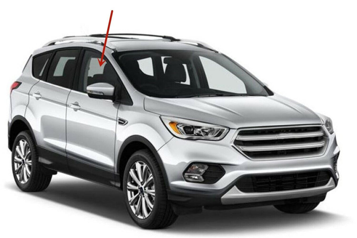 Passenger Right Side Front Door Window Door Glass Compatible with Ford Escape 2013-2019 Models
