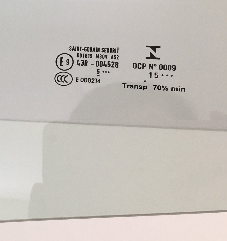 OEM Driver Left Side Door Window Door Glass Compatible with Fiat 500 / 500C / 500e 2012-2019 Models