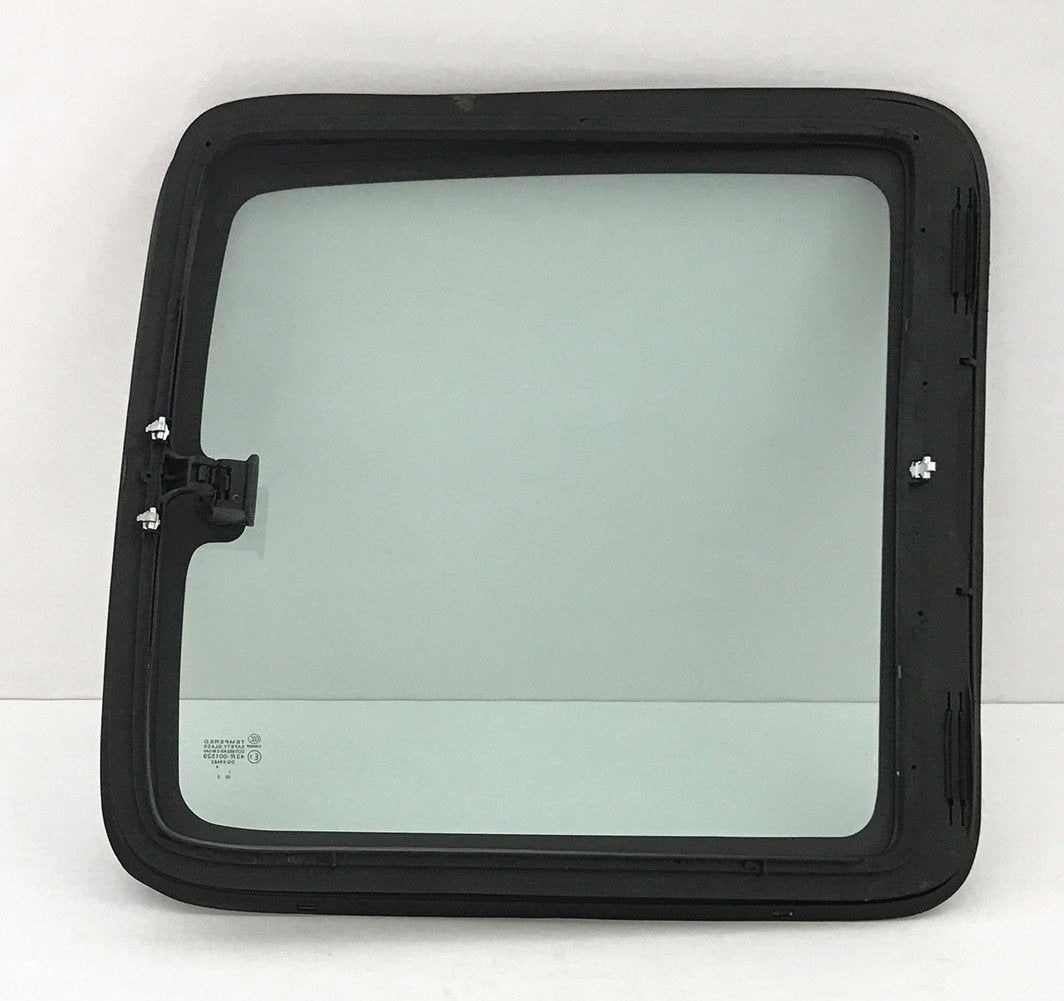 Movable Driver Left Side Rear Quarter Window Quarter Glass With Frame & Latch Compatible with GMC Sierra 1999-2006 / Sierra Classic 2007 Extended Cab Pickup Models