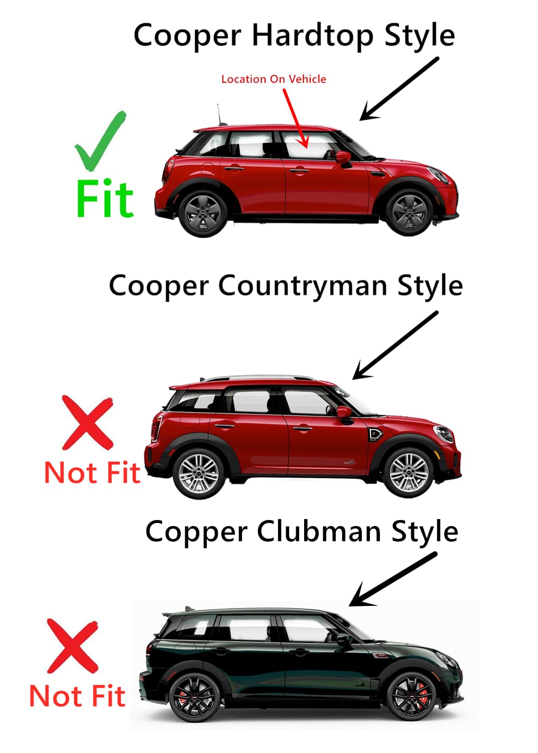 OEM Passenger Right Side Front Door Window Door Glass Compatible with Mini Cooper Hardtop 4 Door Hatchback 2015-2024 Models