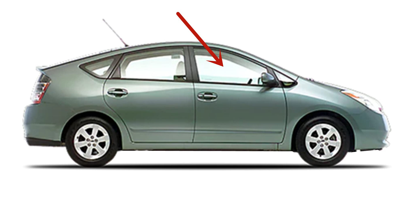 Passenger Right Side Front Door Window Door Glass Compatible with Toyota Prius 2004-2009 Models