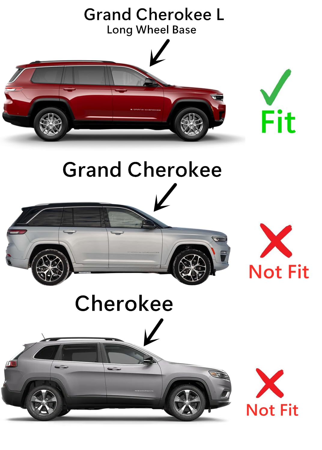 Heated Rear Back Window Back Glass Compatible with Jeep Grand Cherokee L (Longe Wheel Base) 2021-2025 Models