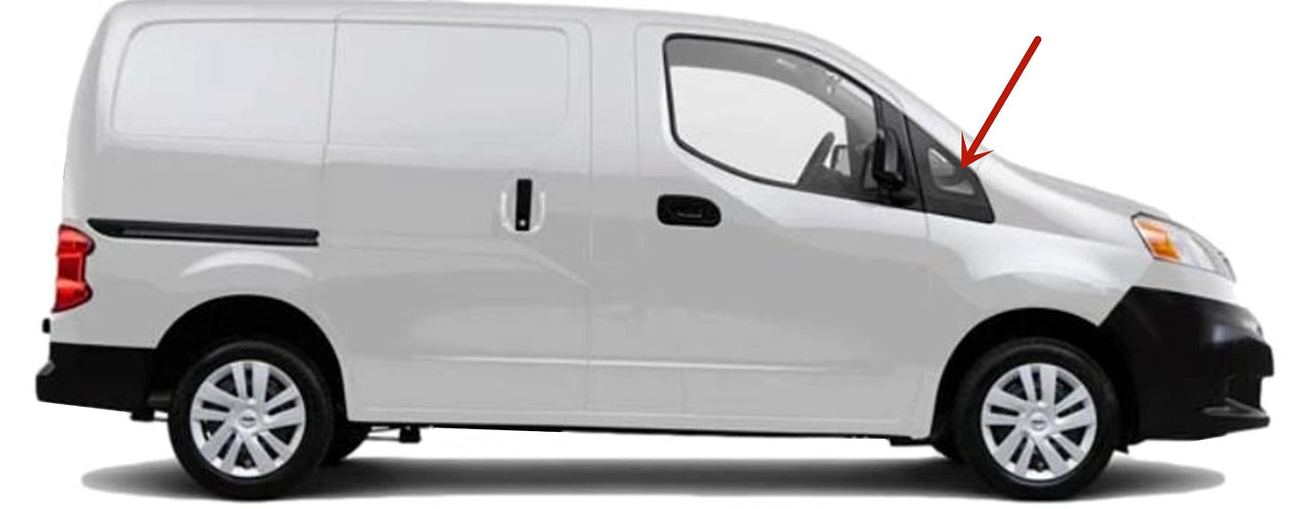 Passenger Right Side Front Vent Window Vent Glass Compatible with Chevrolet City Express 2014-2018 /Nissan NV200 2013-2020 Models