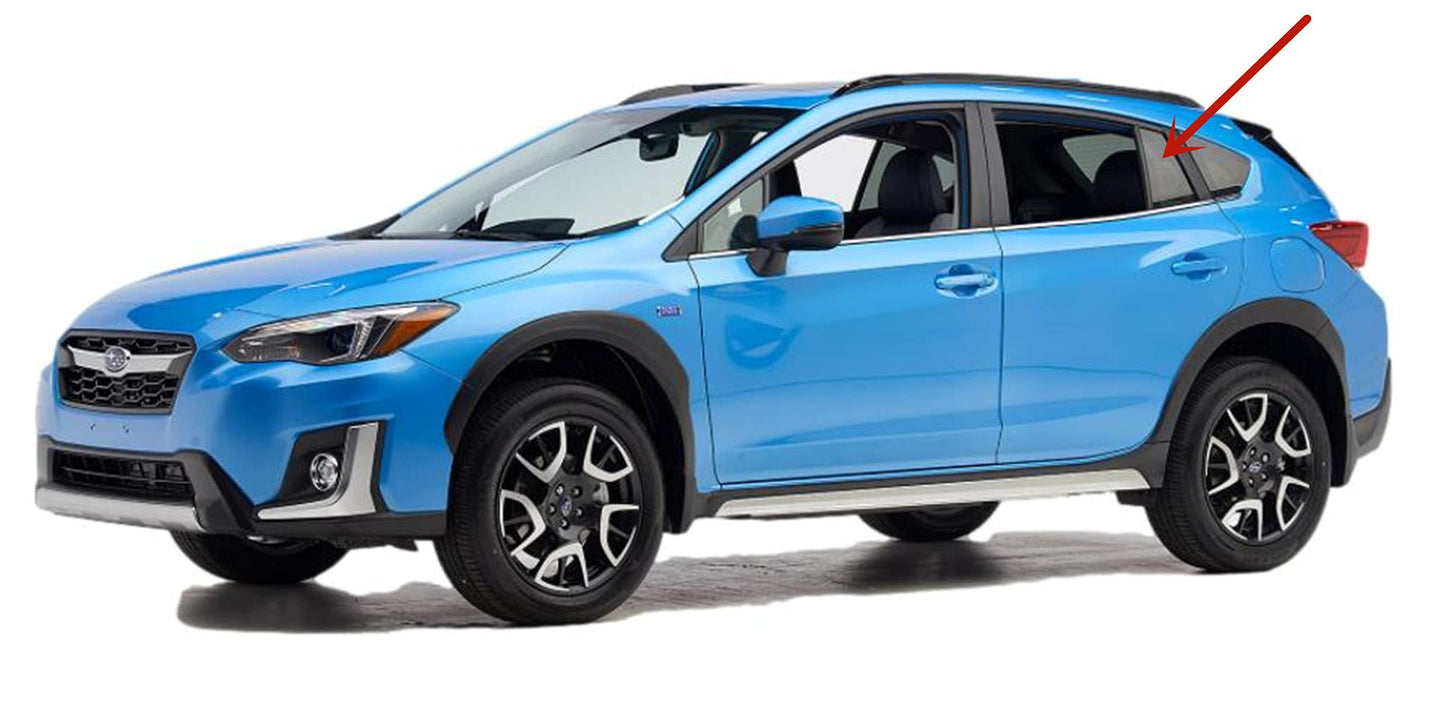 Driver Left Side Rear Vent Window Vent Glass Compatible with Subaru Crosstrek 2018-2023 Models