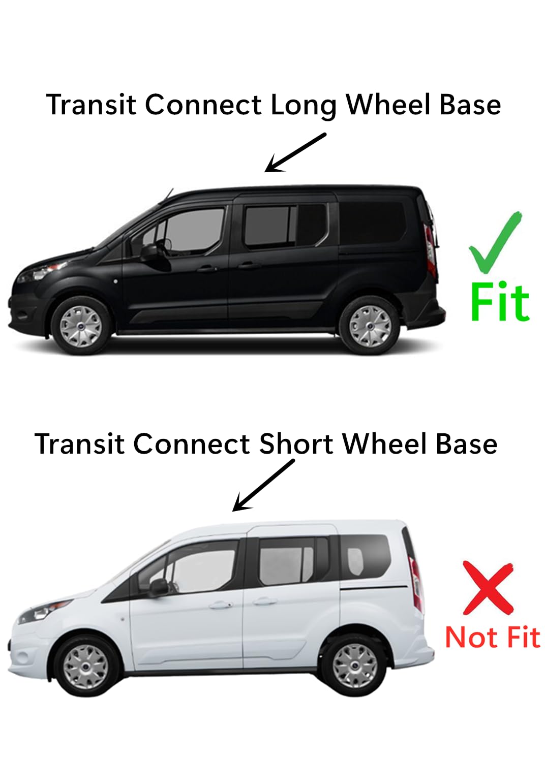 Driver Left Side Rear Vent Window Vent Glass Compatible with Ford Transit Connect Long Wheel Base Mini Van 2014-2023 Models