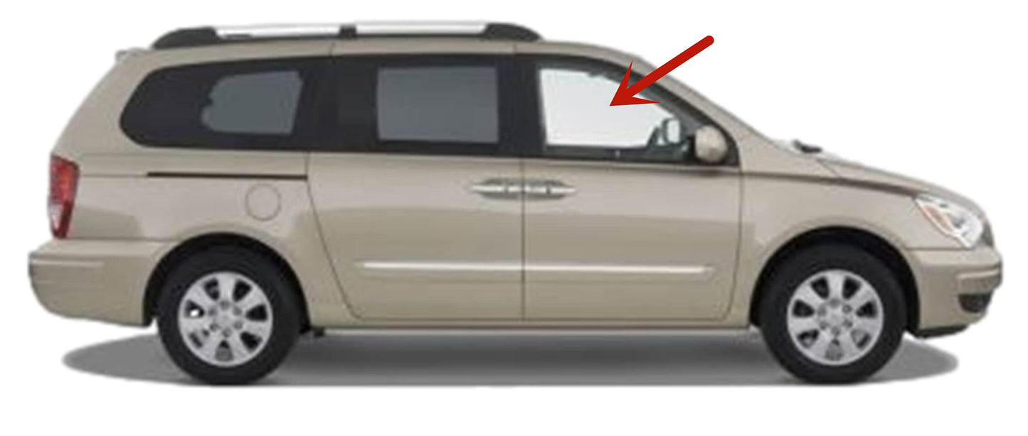 Passenger Right Side Front Door Window Door Glass Compatible with Kia Sedona 2006-2014 Models/Hyundai Entourage 2007-2011 Models