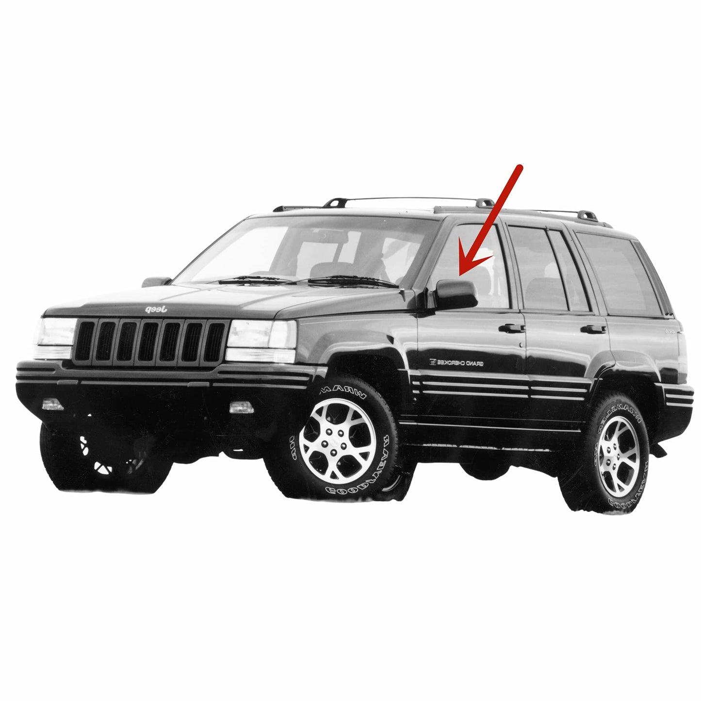 Driver Left Side Front Door Window Door Glass Compatible with Jeep Grand Cherokee 1993-1998