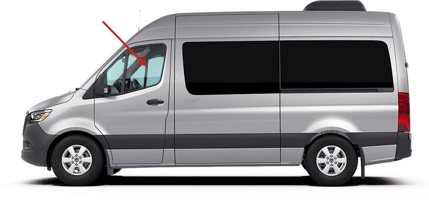 Driver Left Side Front Door Window Door Glass Compatible with Mercedes Benz Sprinter 1500 2500 3500 4500 2019-2024 Models