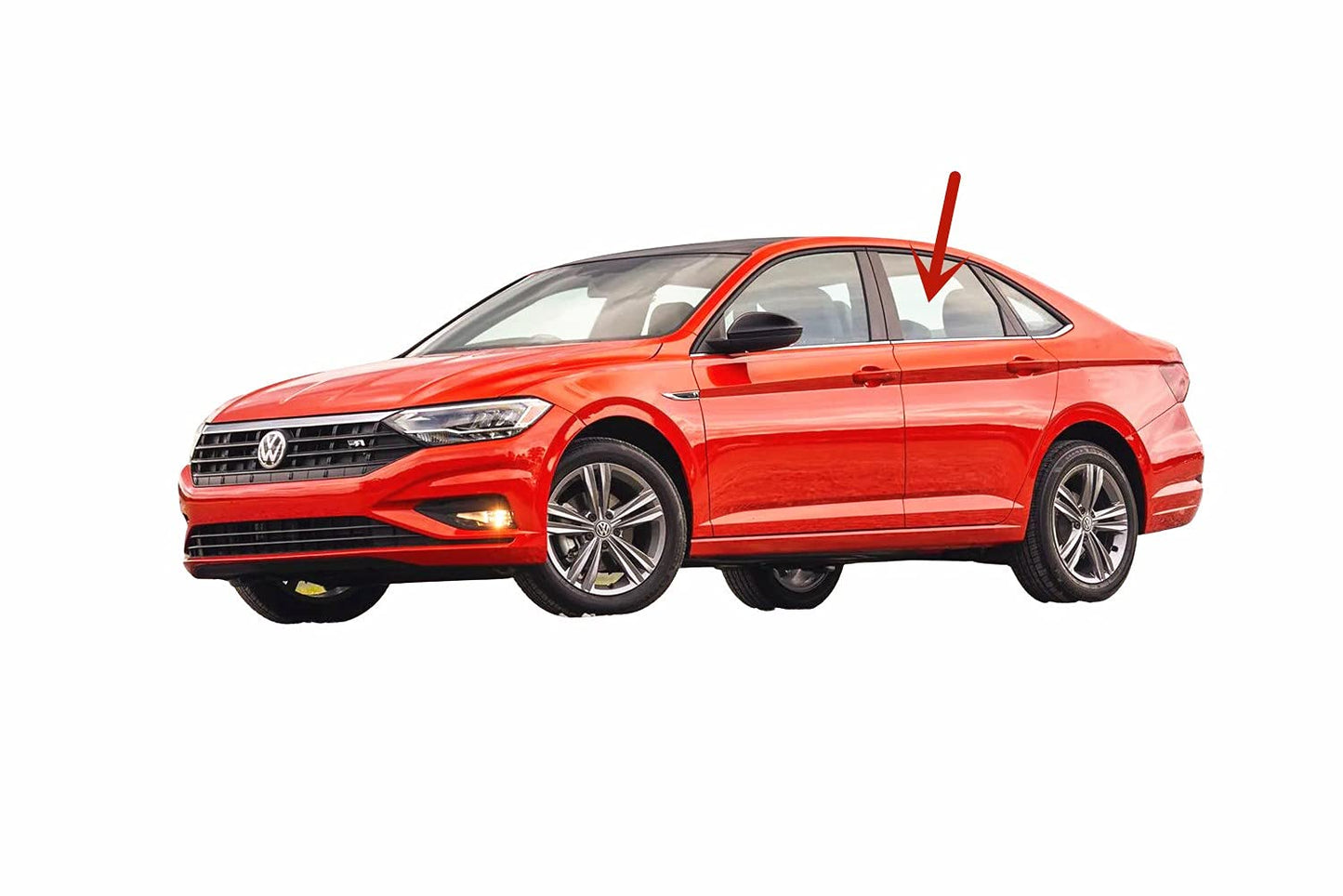 Driver Left Side Rear Door Window Door Glass Compatible with Volkswagen Jetta 4 Door Sedan 2019-2025 Models