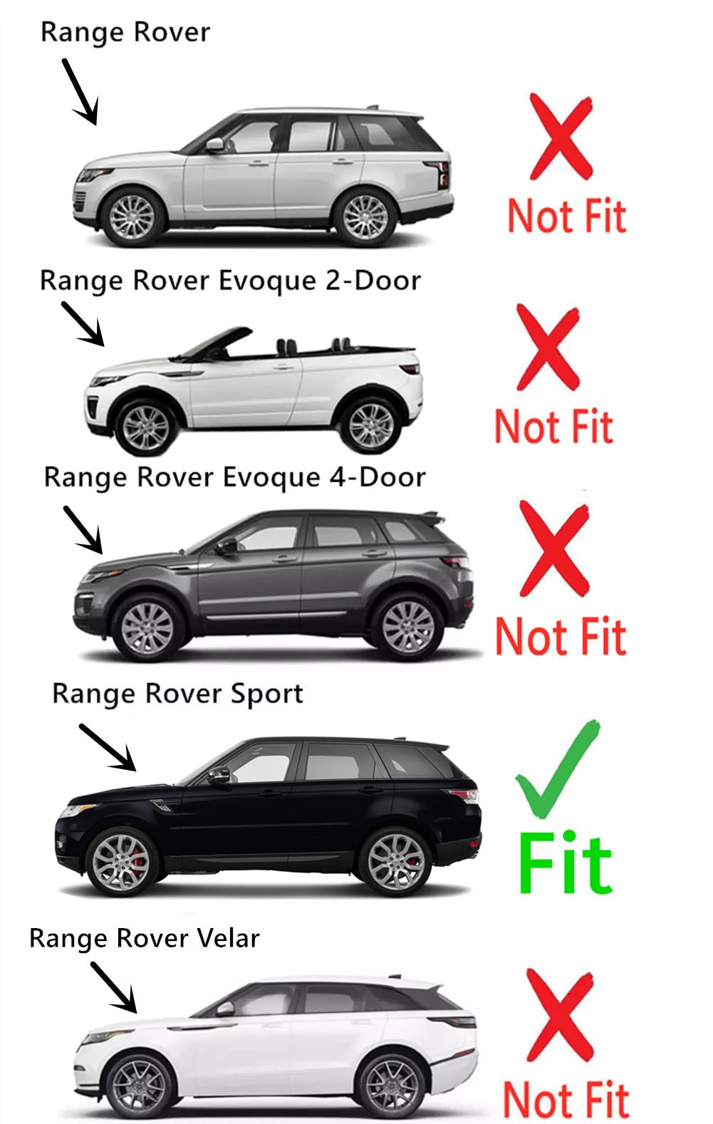 Factory Privacy Tempered Driver Left Side Rear Door Window Glass Compatible with Range Rover Sport 2014-2022 Models