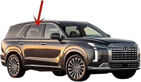 Tempered Passenger Right Side Rear Door Window Door Glass Compatible with Hyundai Palisade 2020-2025 Models