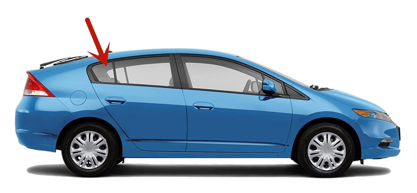 Passenger Right Side Rear Vent Window Vent Glass Compatible with Honda Insight 2010-2014 Models