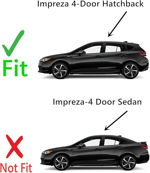 Driver Left Side Rear Door Window Door Glass Compatible with Subaru Impreza 4 Door Hatchback 2017-2023 Models