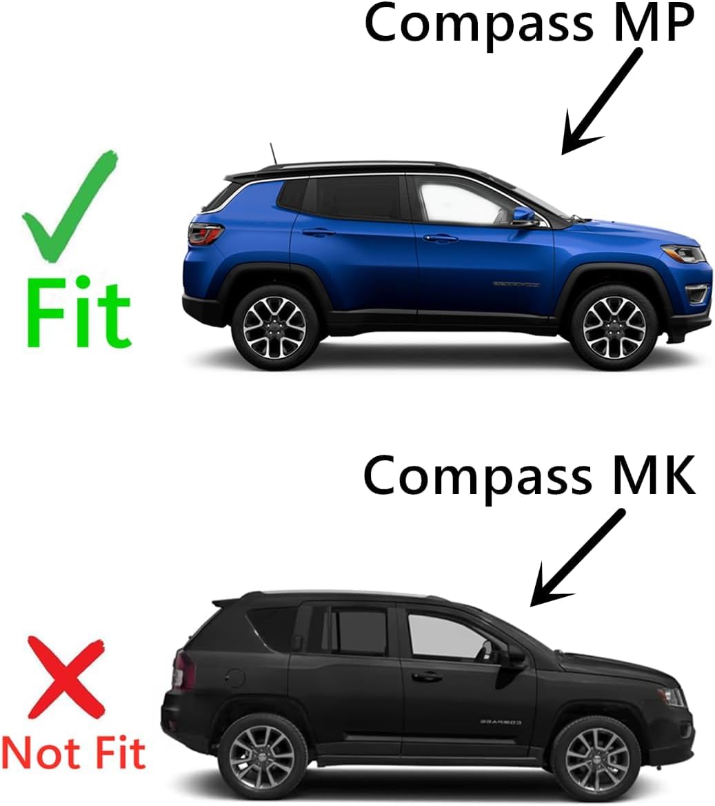 Passenger Right Side Quarter Window Quarter Glass Compatible with Jeep Compass MP 2017-2025 Models