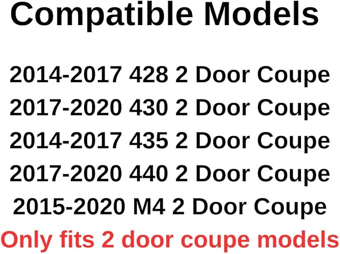 Passenger Right Side Door Window Door Glass OEM Compatible with BMW 428i / 435i / 430i / 440i / M4 2 Door Coupe 2014-2020 Models