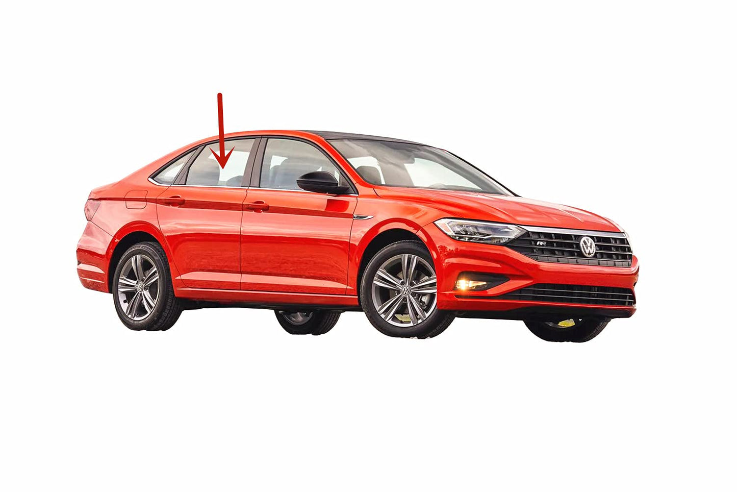 Passenger Right Side Rear Door Window Door Glass Compatible with Volkswagen Jetta 4 Door Sedan 2019-2025 Models