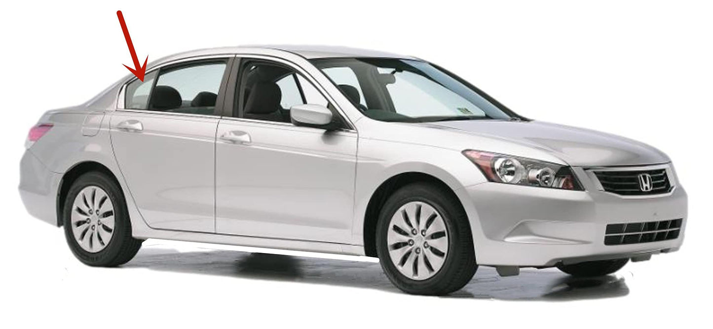 Passenger Right Side Rear Vent Window Vent Glass Compatible with Honda Accord 4 Door Sedan 2008-2012 Models