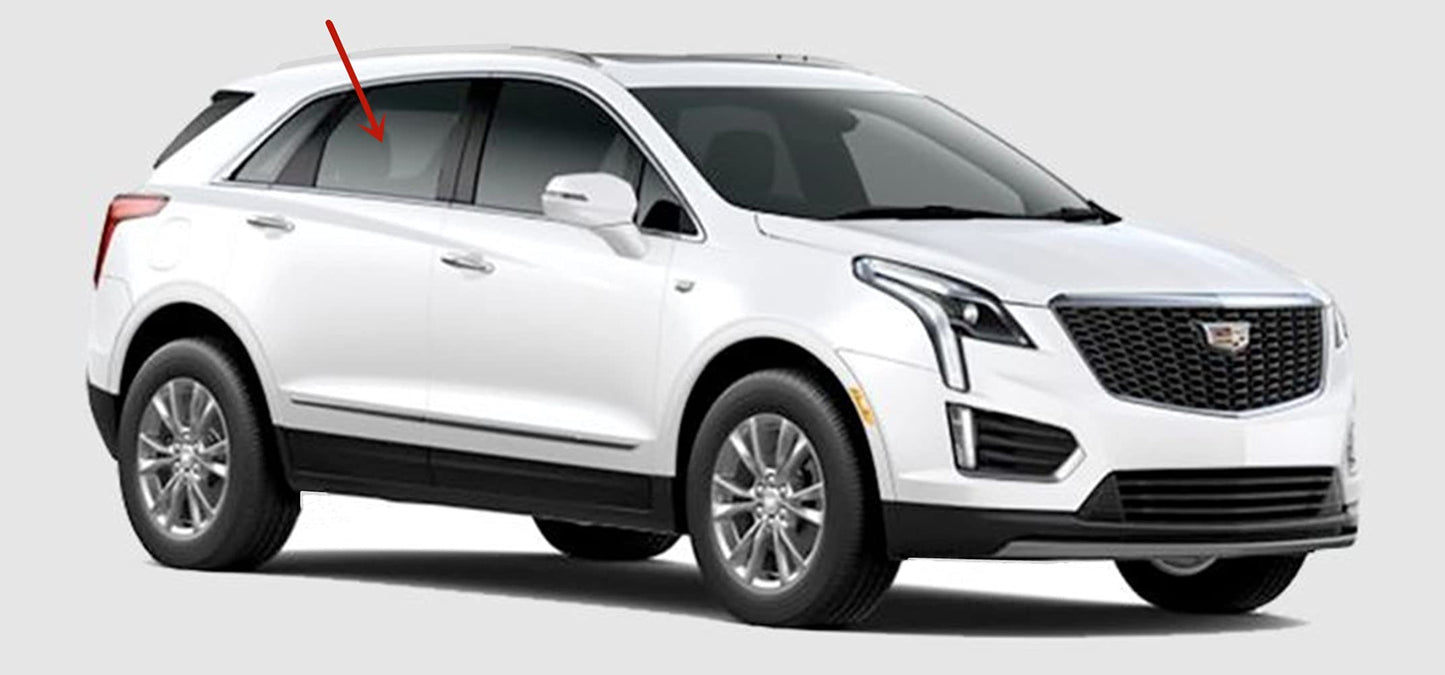 Passenger Right Side Rear Door Window Door Glass Compatible with Cadillac XT5 2017-2025 Models