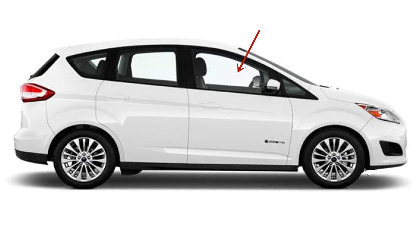 Passenger Right Side Front Door Window Door Glass Compatible with Ford C-MAX 2013-2018 Models