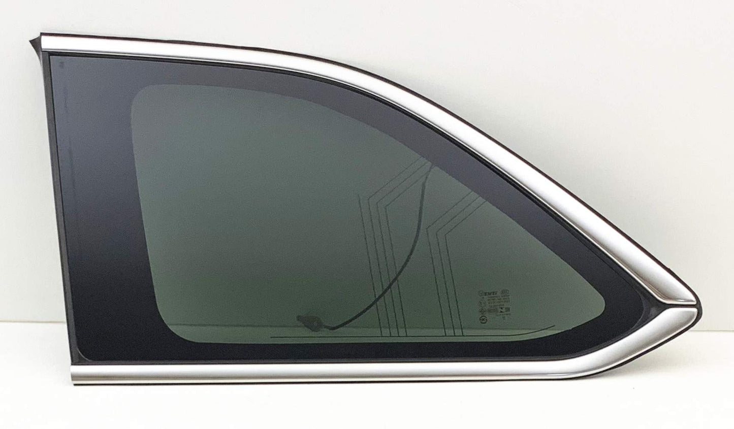 Driver Left Side Quarter Window Quarter Glass Chrome Moulding Compatible with Toyota Highlander / Highlander Hybrid 2014-2019 Models