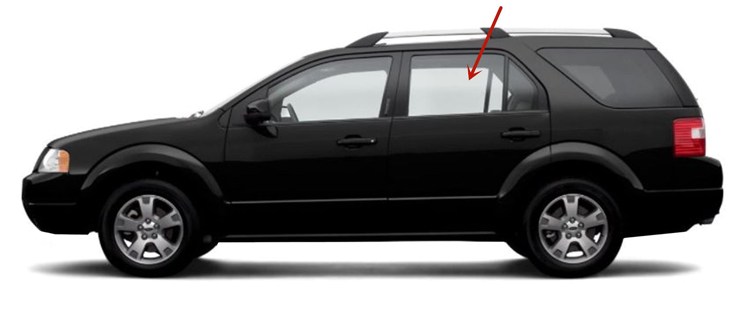 Driver Left Side Rear Door Window Door Glass Compatible with Ford Freestyle 2005-2007 Models/Ford Taurus X 2008-2009 Models