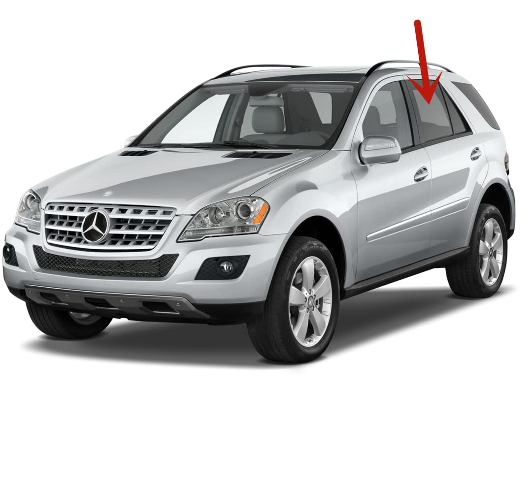 Driver Left Side Rear Door Window Door Glass Compatible with Mercedes Benz ML320 ML350 ML450 ML500 ML550 ML63AMG 2006-2011 Models