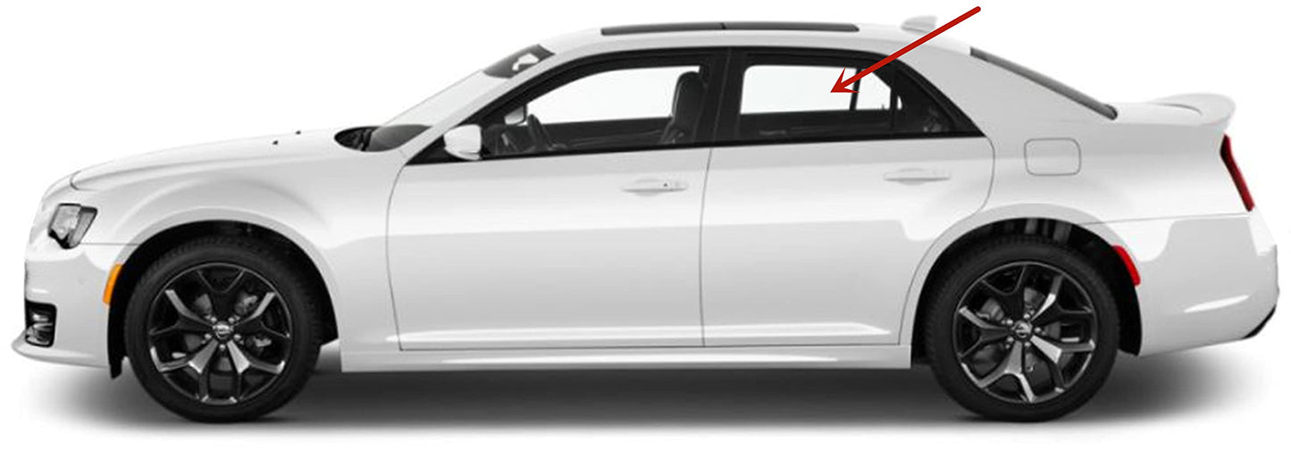 Driver Left Side Rear Door Window Door Glass Compatible with Chrysler 300 2011-2023 Models