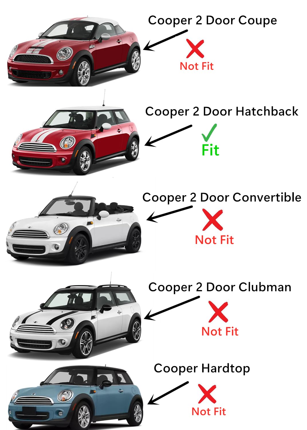 Heated Back Window Back Glass with 2 Connector Leads Compatible with Mini Cooper 2 Door Hatchback 2010-2015 Models