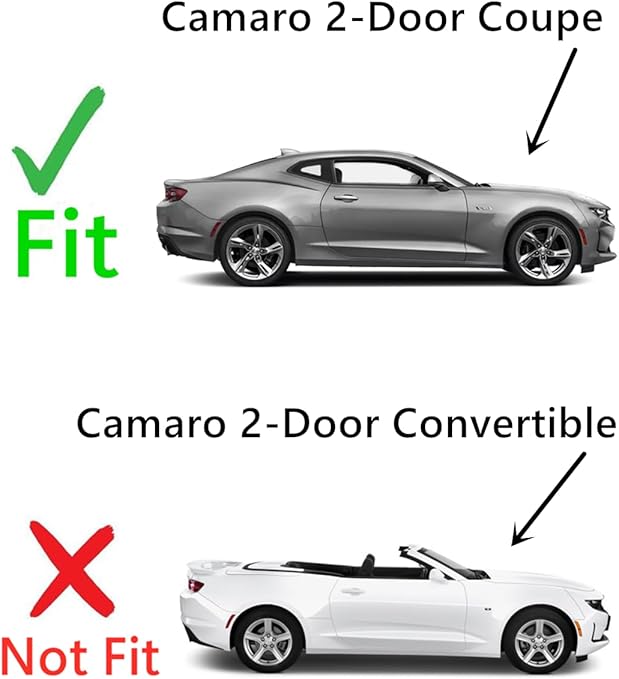 Tempered Passenger Right Side Quarter Window Quarter Glass Compatible with Chevrolet Camaro 2 Door Coupe 2016-2024 Models (Not For Convertible Models)