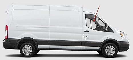Passenger Right Side Front Door Window Door Glass Compatible with Ford Transit 110.2" High-Roof 100.8" Mid-Roof Van 2015-2025 Models (Not for Transit Connect or Low-Roof Transit)