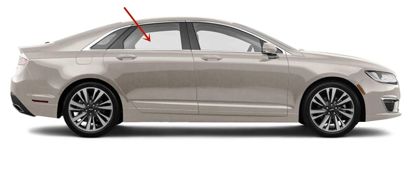 Passenger Right Side Rear Door Window Door Glass Compatible with Lincoln MKZ 2013-2020 Models