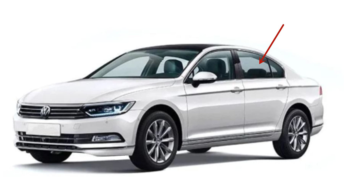 Driver Left Side Rear Door Window Door Glass Compatible with Volkswagen Passat 4 Door Sedan 2012-2022 Models