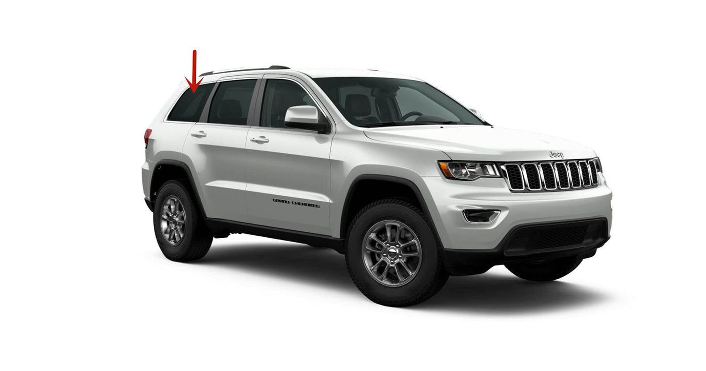 OEM Passenger Right Side Quarter Window Quarter Glass Compatible with Jeep Grand Cherokee 2014-2020 / 2021 Grand Cherokee WK Models