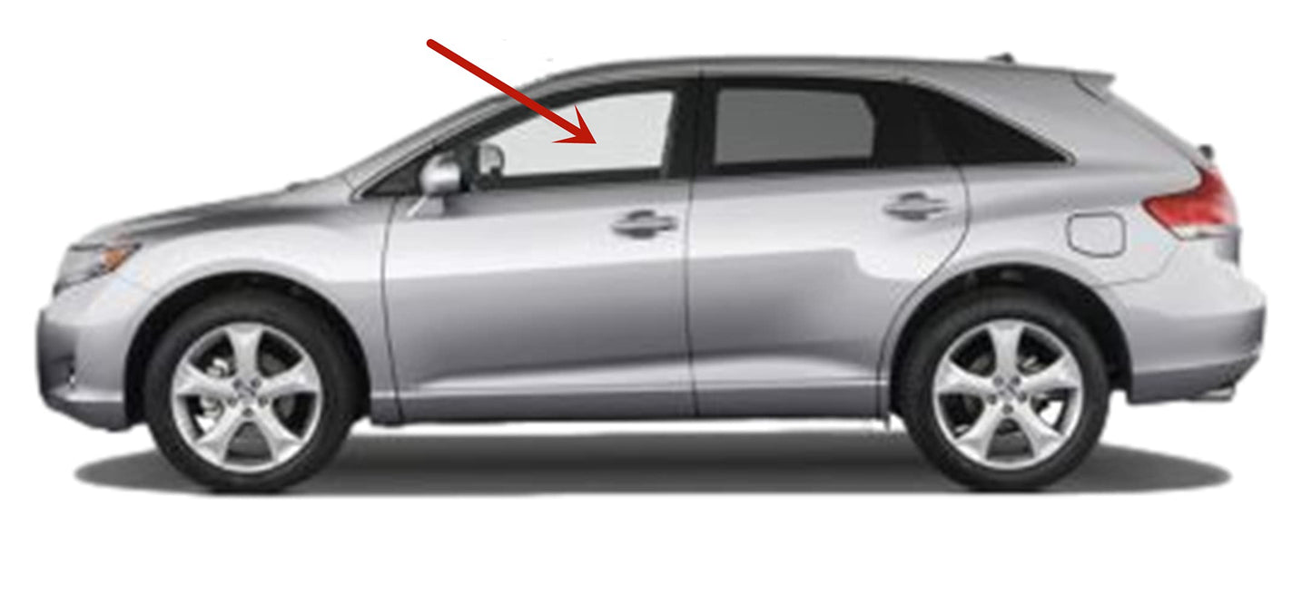 Driver Left Side Front Door Window Door Glass Compatible with Toyota Venza 2009-2016 Models