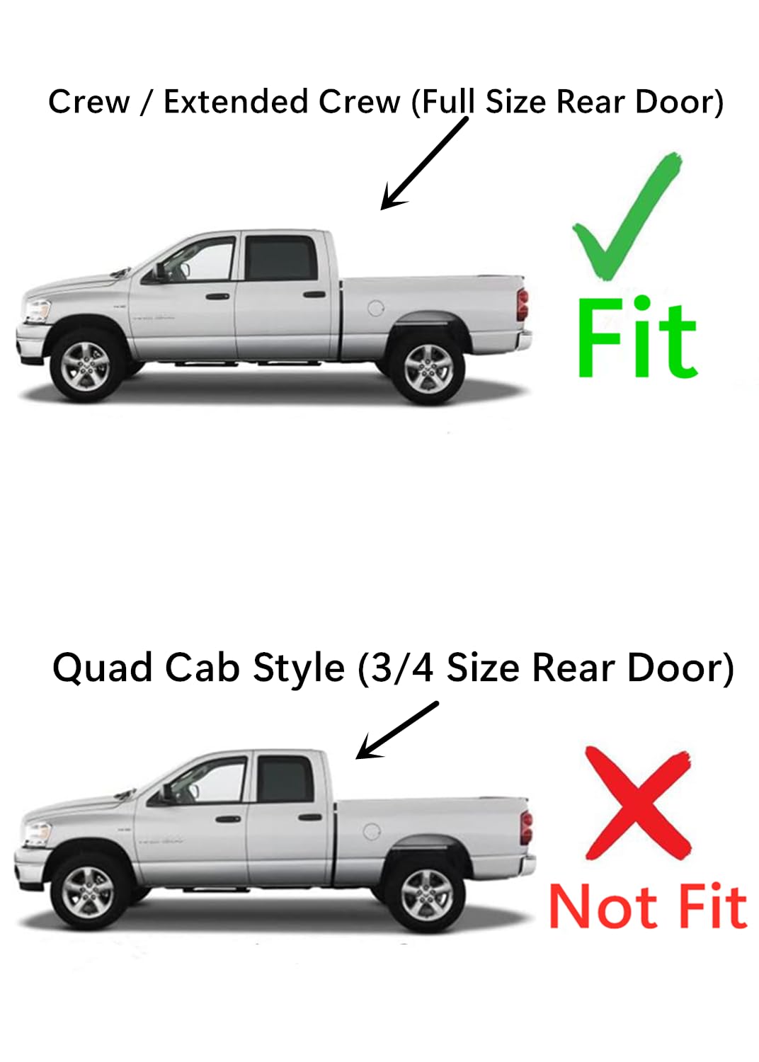 Driver Left Side Rear Door Window Glass Compatible with Dodge Ram 1500 2009-2018 & 1500Classic 2019-2024 & 2500 3500 2010-2025 & 3500Cab/Chs 4500 5500 2011-2025 4-Door Crew/Extended Crew Pickups