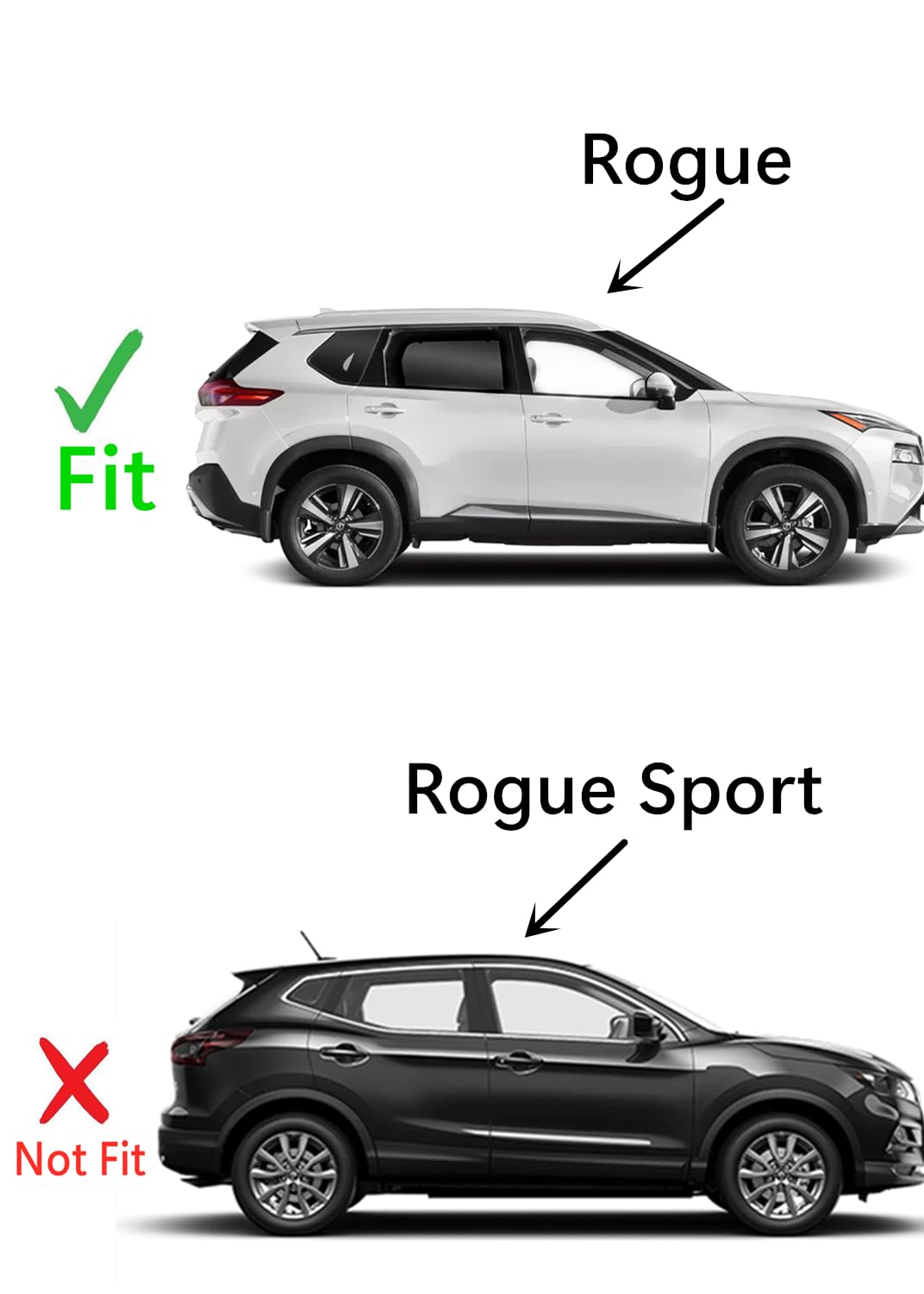 Tempered Passenger Right Side Rear Door Window Door Glass Compatible with Nissan Rogue 2021-2025 Models (Not For Rogue Sport)