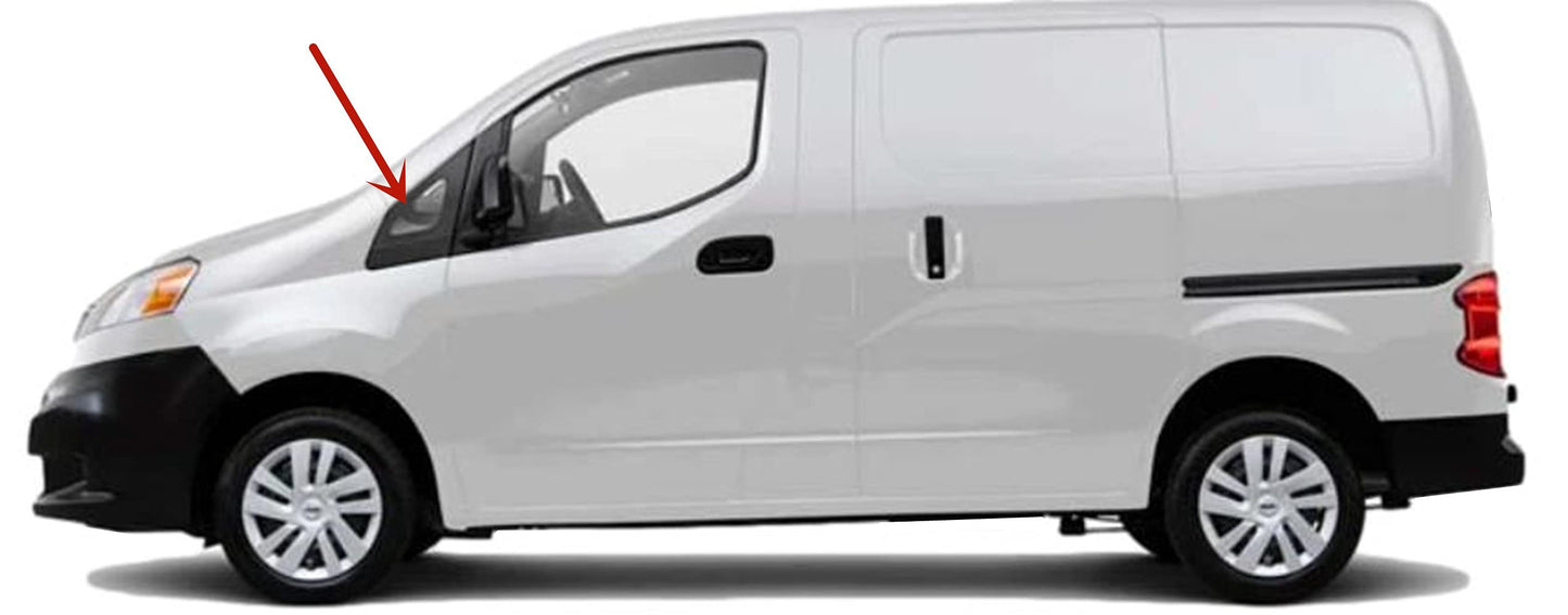 Driver Left Side Front Vent Window Vent Glass Compatible with Chevrolet City Express 2014-2018 /Nissan NV200 2013-2020 Models