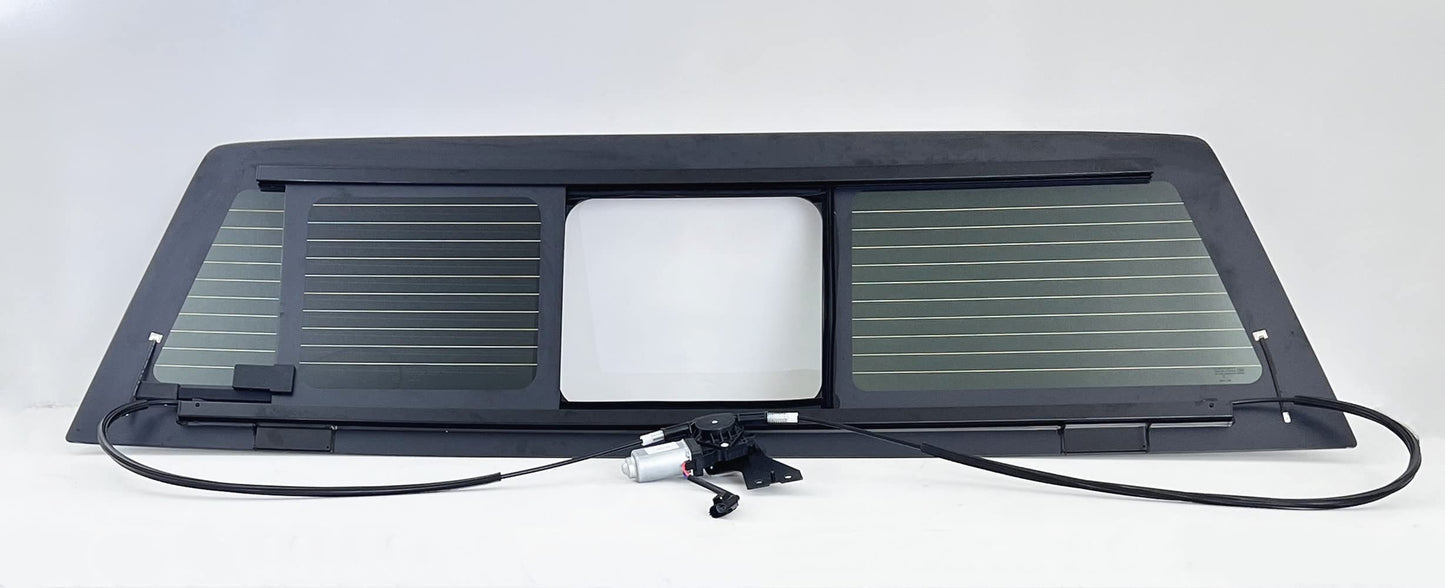 Heated Back Power Slider With Motor Back Window Back Glass Compatible with Ford F150 4 Door Pickup 2021-2025 Models